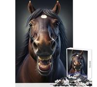 Puzzle per adulti 1000 pezzi CAVALLO CHE RIDE Decorazione per la casa Giocattoli Regalo Compleanno Giochi per famiglie Allena il tuo cervello e le tue mani Dimensioni 38x52cm