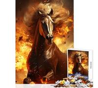 Puzzle per adulti 1000 pezzi Cavallo dall'inferno Decorazione per la casa Giocattoli Ottimi regali e giocattoli Giochi rilassanti Attività divertenti a casa Dimensioni 50x75cm