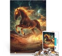 puzzle per adulti 1000 pezzi “Cavallo in una tempesta nel deserto” Fatto di legno,per età pari o superiore a 14 anni Migliorare la memoria Offerti come regali per tutta la famiglia。misurare:50x75cm