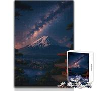 Puzzle per adulti 1000 pezzi Celestial Fuji Night of Harmony Rilassante e pacifico tempo libero Taglio netto e preciso Dimensioni giocattolo 50x75cm