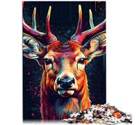 Puzzle per Adulti 1000 Pezzi Cervo Animale Difficile e Sfida Sfidare Da Completare Ma Divertente E Umoristico 50 x 74,9 cm per 14 anni
