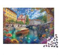 Puzzle Per Adulti 1000 Pezzi - Český Krumlov Difficile | Gioco Relax Anti-Stress Con Stampa Nitida | Decorazione Unica Per Appassionati 38x26cm/1000pcs
