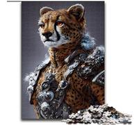 Puzzle per adulti 1000 pezzi Cheetah King Puzzle in legno Regalo perfetto per compleanni, Natale, Halloween, Ringraziamento, Pasqua Dimensioni 50X75CM