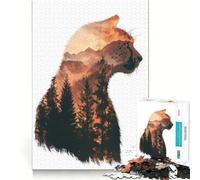 Puzzle per adulti 1000 pezzi Cheetah Tramonto Montagne Taglio Premium Gioco Creativo Giocattolo Divertimento Tempo Libero Decorazione Natalizia Arte (38x52cm)