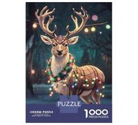 Puzzle Per Adulti 1000 Pezzi Christmas Reindeer Decorations Puzzle Per Adolescenti Giocattoli Antistress Sfida Difficile Regali Unici Per Compleanno 38x26cm/1000pcs