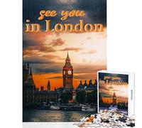 Puzzle per adulti 1000 pezzi Ci vediamo a Londra Giocattolo Decorazione da parete Opera d'arte Regalo Giochi educativi Difficili e stimolanti (Dimensioni 38x26cm)