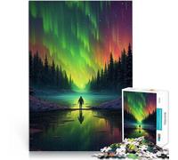 Puzzle per adulti, 1000 pezzi, cielo Aurora, antistress 50 x 75 cm, regalo di compleanno, arte da parete per adolescenti dai 14 anni in su