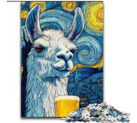 Puzzle per adulti 1000 pezzi Cielo notturno Alpaca, gioco stimolante e gioco per famiglie con pezzi completamente interconnessi di forma casuale dimensioni 50x75cm