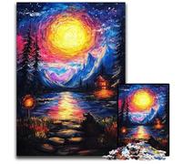 Puzzle per adulti, 1000 pezzi, cielo notturno, puzzle in legno, regalo per uomini e donne, per tutti i giorni e per occasioni speciali, 50x75cm