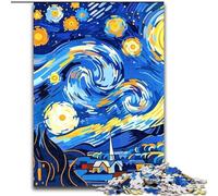Puzzle per adulti 1000 pezzi Cielo notturno Van Gogh, giocattoli per l'intrattenimento della famiglia, ideali come regali per tutta la famiglia dai 14 anni in su (dimensioni 26x38cm)