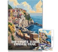 Puzzle per adulti 1000 pezzi Cinque Terre Sentiero costiero Italia Opera d'arte Rompicapo Giochi per famiglie Apprendimento Educativo Giocattolo educativo Dimensioni 50x75cm