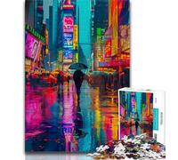 Puzzle per adulti 1000 pezzi Città color neon 1000 pezzi per adolescenti giocattolo educativo Giochi divertenti per famiglie Decorazione unica per la casa 26x38cm