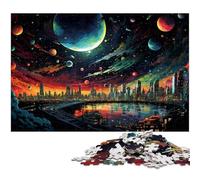Puzzle per adulti 1000 pezzi Città colorate del futuro sulla Terra Decorazione per la casa Puzzle Regali di Natale 1000 pezzi (38x26 cm)