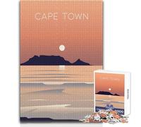Puzzle per adulti 1000 pezzi Città del Capo Sud Africa Giocattoli Giochi educativi Modello Assemblaggio Opera d'arte Regalo Dimensioni 38x52cm