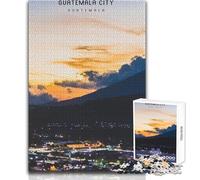 Puzzle per adulti 1000 pezzi Città del Guatemala Gioco impossibile Decorazione per la casa Regalo per compleanni Dimensioni 38x26cm