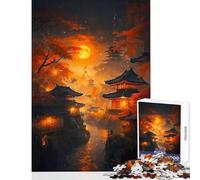 Puzzle per adulti 1000 pezzi Città di notte tranquilla Giocattolo Decorazione da parete Regali di compleanno Gioco impossibile Difficile e sfida Dimensioni 50x75cm