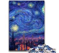 Puzzle per adulti 1000 pezzi Città difficile sotto il cielo notturno Giocattoli Giochi educativi Antistress Interazione genitore-figlio per età 14+ 50x75cm