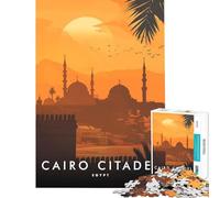 Puzzle per adulti 1000 pezzi Cittadella del Cairo Tramonto Gioco Impossibile Giocattoli Giochi educativi Regali per compleanni Attività per famiglie (Dimensioni 75x50cm)