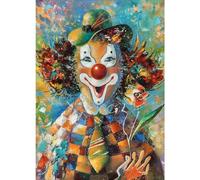 Puzzle per adulti, 1000 pezzi, clown, si adattano perfettamente tra loro lettere sul retro, senza polvere, giocattolo per uomini e donne anziani (70 x 50 cm), poster 1:1