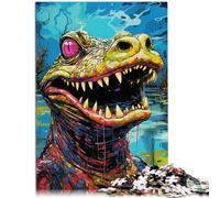 Puzzle per adulti 1000 pezzi Coccodrilli del Nilo colorati giocattolo gioco intellettuale adatto per la decorazione dell'ufficio per adolescenti dai 14 anni e oltre 50 x 70 cm