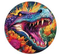 Puzzle per adulti, 1000 pezzi, coccodrillo del Nilo psichedelico, puzzle da 1000 pezzi, gioco rompicapo per adolescenti, regalo perfetto per le feste (67,5x67,5 cm)
