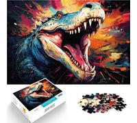 Puzzle per adulti, 1000 pezzi, coccodrillo di animali, gioco di famiglia, per sfidare l'intelligenza cerebrale, giocattolo avvincente per adolescenti dai 14 anni in su, 26 x 38 cm