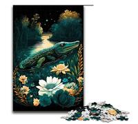 Puzzle per adulti 1000 pezzi Coccodrillo Mondo Incantato Puzzle Ogni pezzo è unico Gioco stimolante e divertente per tutta la famiglia 75x50cm
