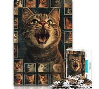 Puzzle per adulti 1000 pezzi collage di gatti per adolescenti attività divertenti per la famiglia a casa regalo di compleanno regali di viaggio 75x50cm