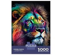 Puzzle Per Adulti 1000 Pezzi Color Splash Lion Puzzle Per Adolescenti Giochi Per Famiglie Sfida Difficile Aiuta L'esercizio Del Cervello 70x50cm/1000pcs