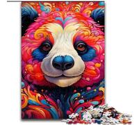 Puzzle per adulti 1000 pezzi colorati a forma di panda in legno, perfetti come regali di compleanno, Natale e Halloween, 50x75cm, per feste di compleanno per uomini e donne