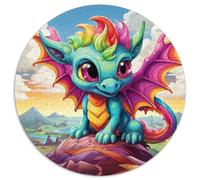 Puzzle per adulti 1000 pezzi colorati di drago bambino, puzzle da 1000 pezzi per l'interazione familiare e la sfida del cervello, sfida di attività per famiglie (dimensioni 67,5x67,5 cm)