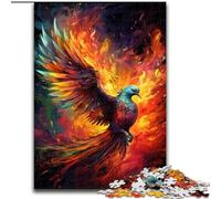 Puzzle per adulti 1000 pezzi colorati di fenici in legno, Halloween, Pasqua, Capodanno(50x75cm)
