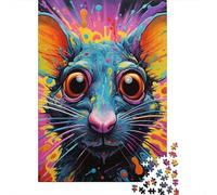 Puzzle per adulti 1000 pezzi colorati e carini di topi, puzzle per adulti, gioco educativo, sfida, giocattolo, 1000 pezzi (38x26 cm)