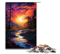 Puzzle per adulti 1000 pezzi colorati fantasy tramonto fiume decorazione per la casa puzzle giocattoli affare come regalo per tutta la famiglia 75x50cm