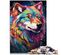 Puzzle per adulti 1000 pezzi colorati Fantasy Wolfart decorazione per la casa puzzle opera d'arte regalo per adolescenti dai 14 anni in su, 26 x 38 cm