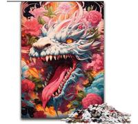 Puzzle per adulti 1000 pezzi colorati graffiti drago volante in legno, gioco interattivo per famiglie, adatto per età 14+ 50x75cm per gioco interattivo per famiglie