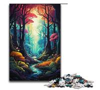 Puzzle per adulti 1000 pezzi colorati nella foresta magica Puzzle impossibile Gioco per famiglie Antistress Sfida difficile 1000 pezzi (38x26 cm)