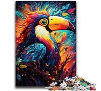 Puzzle per adulti 1000 pezzi colorati raffiguranti un tucano, difficili da completare ma divertenti e spiritosi, regali unici per compleanni e compleanni 50x75cm