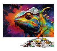 Puzzle per adulti, 1000 pezzi, coloratissimi camaleonti, puzzle in cartone per adulti, perfetti per decorare la casa o l'ufficio, regalo di Natale ideale, 26X38CM / 10,23x14,96 pollici.