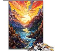 Puzzle per adulti, 1000 pezzi, coloratissimi puzzle del Monte Fuji, Giappone, realizzati in legno, regalo perfetto per l'arredamento della casa e per il divertimento delle feste, 1000 pezzi(50x75cm)