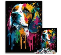 Puzzle per adulti, 1000 pezzi coloratissimi puzzle in legno raffiguranti cani Beagle, ideali per gli innamorati, perfetti come regalo di Natale, Capodanno e San Valentino, 50x75CM/19,68x29,52 pollici.