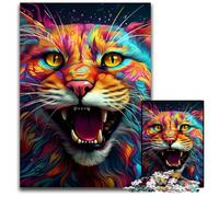Puzzle per adulti, 1000 pezzi, coloratissimi, raffiguranti linci, per attività in famiglia, fai da te, decorazioni per la casa, regalo di Natale, 50x75CM/19,68x29,52 pollici.