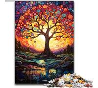 Puzzle per adulti, 1000 pezzi, colorato albero della vita, per serate di gioco in famiglia, esperienza visiva stimolante e gratificante (dimensioni: 50x75cm)