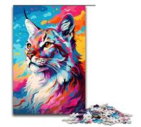 Puzzle per adulti 1000 pezzi colorato e bello a forma di gatto per bambini puzzle in legno giocattolo educativo intellettuale decompressivo 75x50 cm