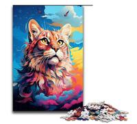 Puzzle per adulti 1000 pezzi colorato e bello a forma di gatto per bambini puzzle in legno giocattolo educativo intellettuale decompressivo 75x50 cm
