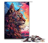 Puzzle per adulti 1000 pezzi colorato e bello a forma di gatto per bambini puzzle in legno giocattolo educativo intellettuale decompressivo 75x50 cm