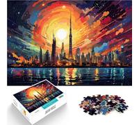 Puzzle per adulti, 1000 pezzi, colorato Emirati Arabi Uniti Dubai, giocattolo per l'intrattenimento in famiglia, regalo di compleanno per adolescenti dai 14 anni, 26 x 38 cm