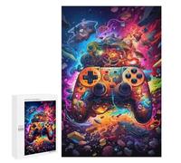 Puzzle per adulti, 1000 pezzi, colorato game controller artwork puzzle puzzle per adulti - regalo di compleanno, Natale 1000 pezzi