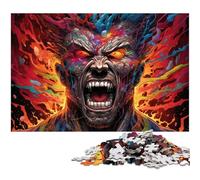 Puzzle per adulti 1000 pezzi colorato_psichedelico_di_un_supereroe_arrabbiato Puzzle con poster abbinato e foglio di quiz 1000 pezzi (75x50 cm)