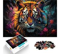 Puzzle per adulti 1000 pezzi colorato puzzle artistico tigre 26x38 cm regali per amici e familiari per 14 anni